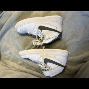 Custom White and Gray Nike AF1 Size 10